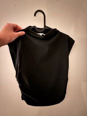 Reformation Lindy Knit Top, Black Size M